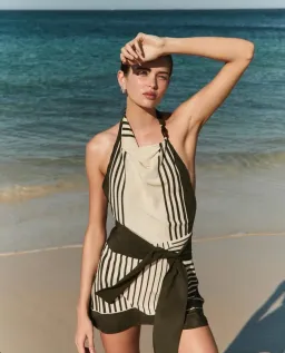 Sir the Label, Leilana Mini Dress, Garden Stripe Size 6 for rent on The Volte - image 1