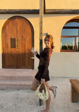 Benni Oskar Mini Dress Chocolate Size AU 10 for rent on The Volte - image 3
