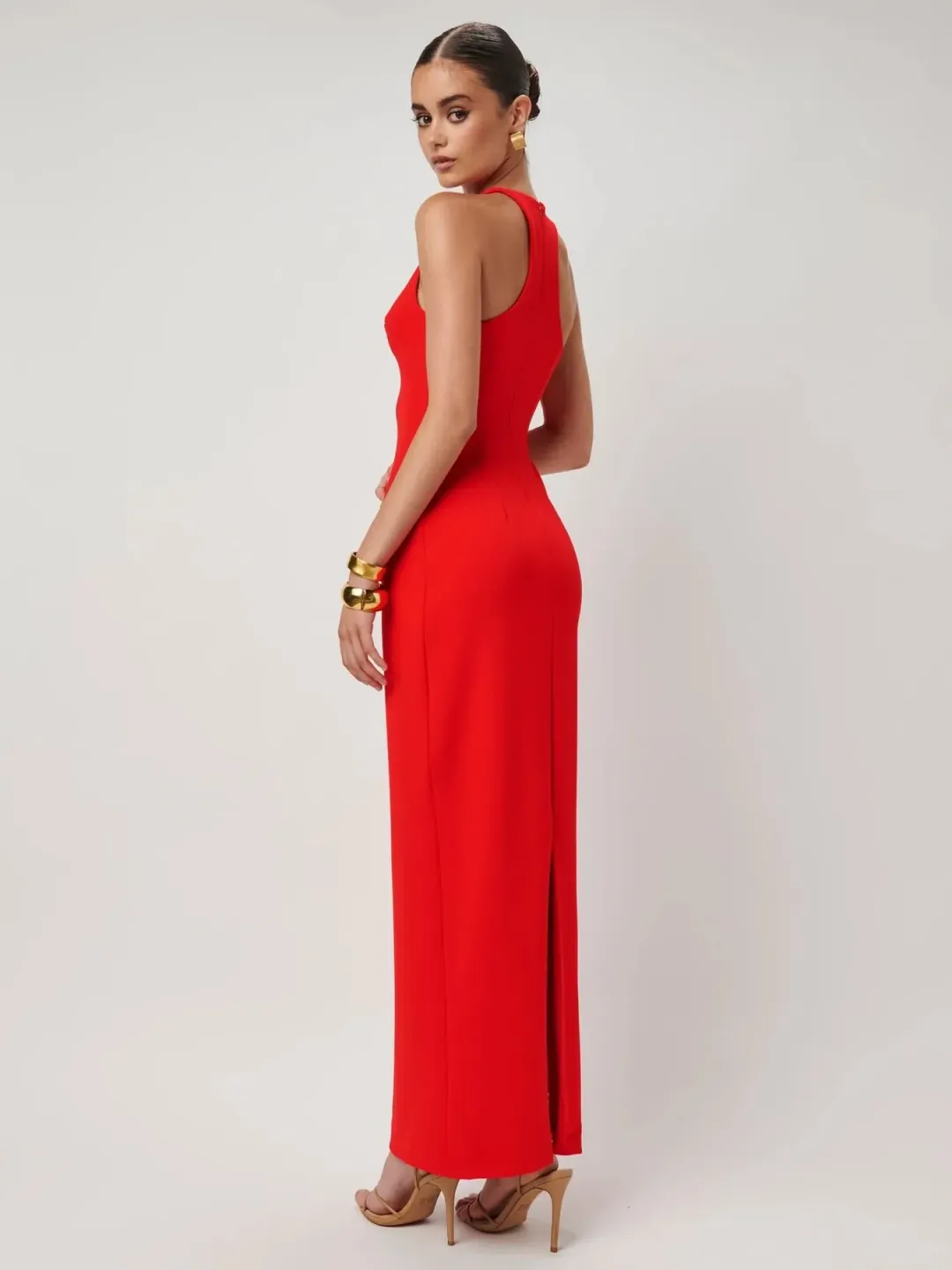 Effie Kats Eiza Gown in Cherry Red Size XS/AU 6 for rent on The Volte - main image