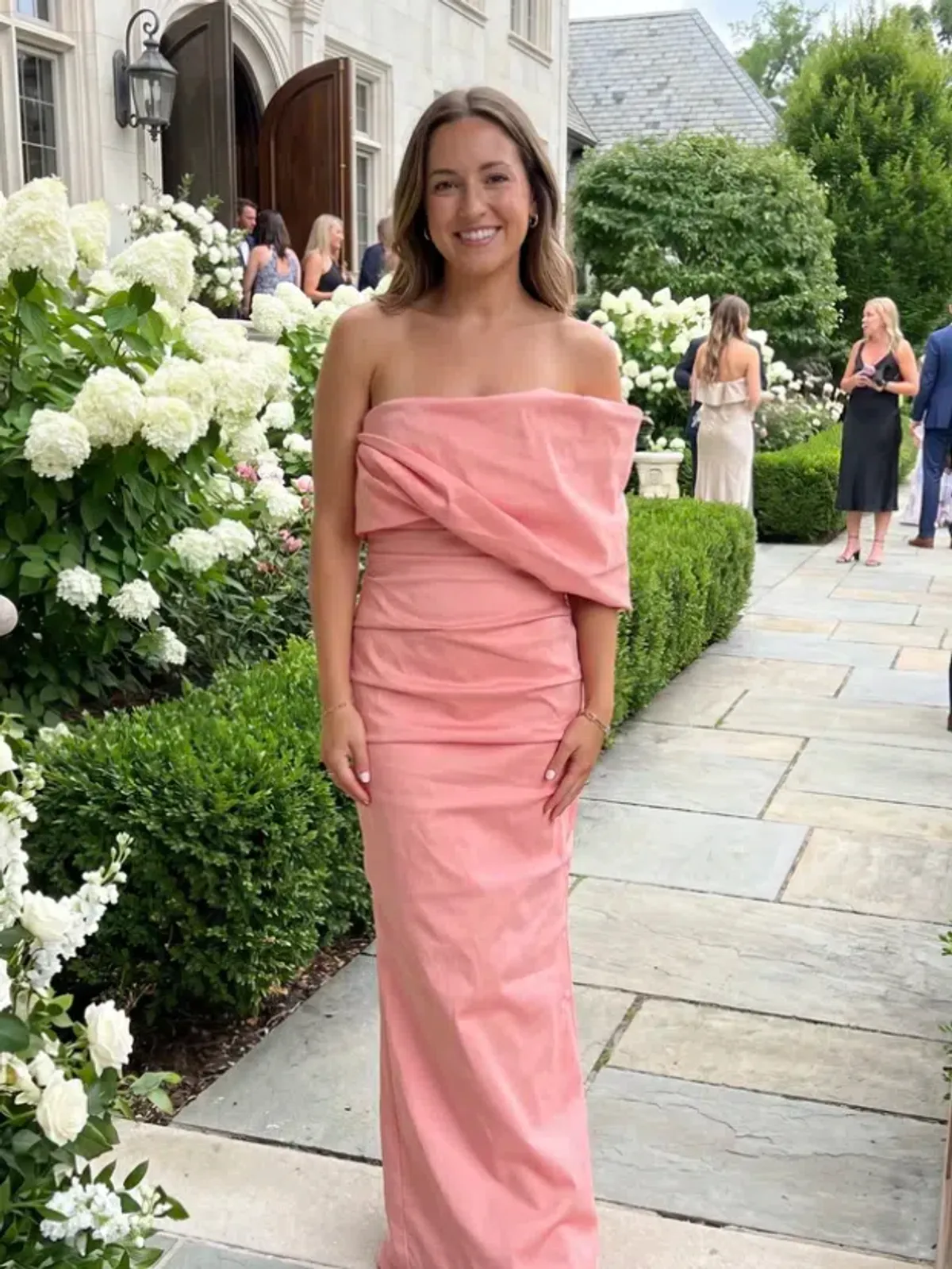 Rachel Gilbert Kat Gown Rose Size 1/AU 8 for rent on The Volte - main image