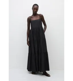 Matteau Tiered Low Back Sundress Black (Size 2 / AU 8) for rent on The Volte - image 2