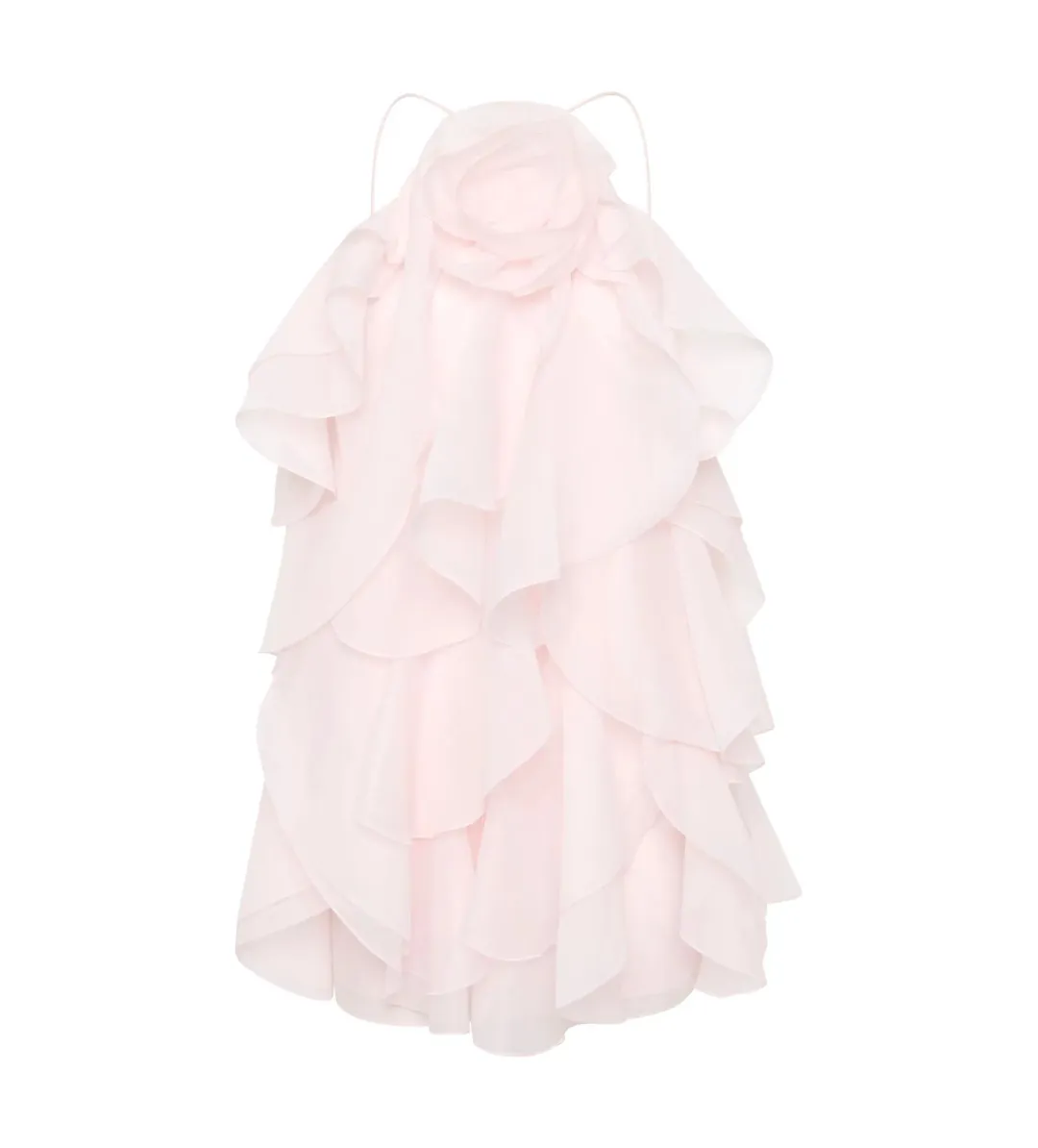 Aje Pandorea Layered Mini Dress Pastel Pink Size 8  for rent on The Volte - main image