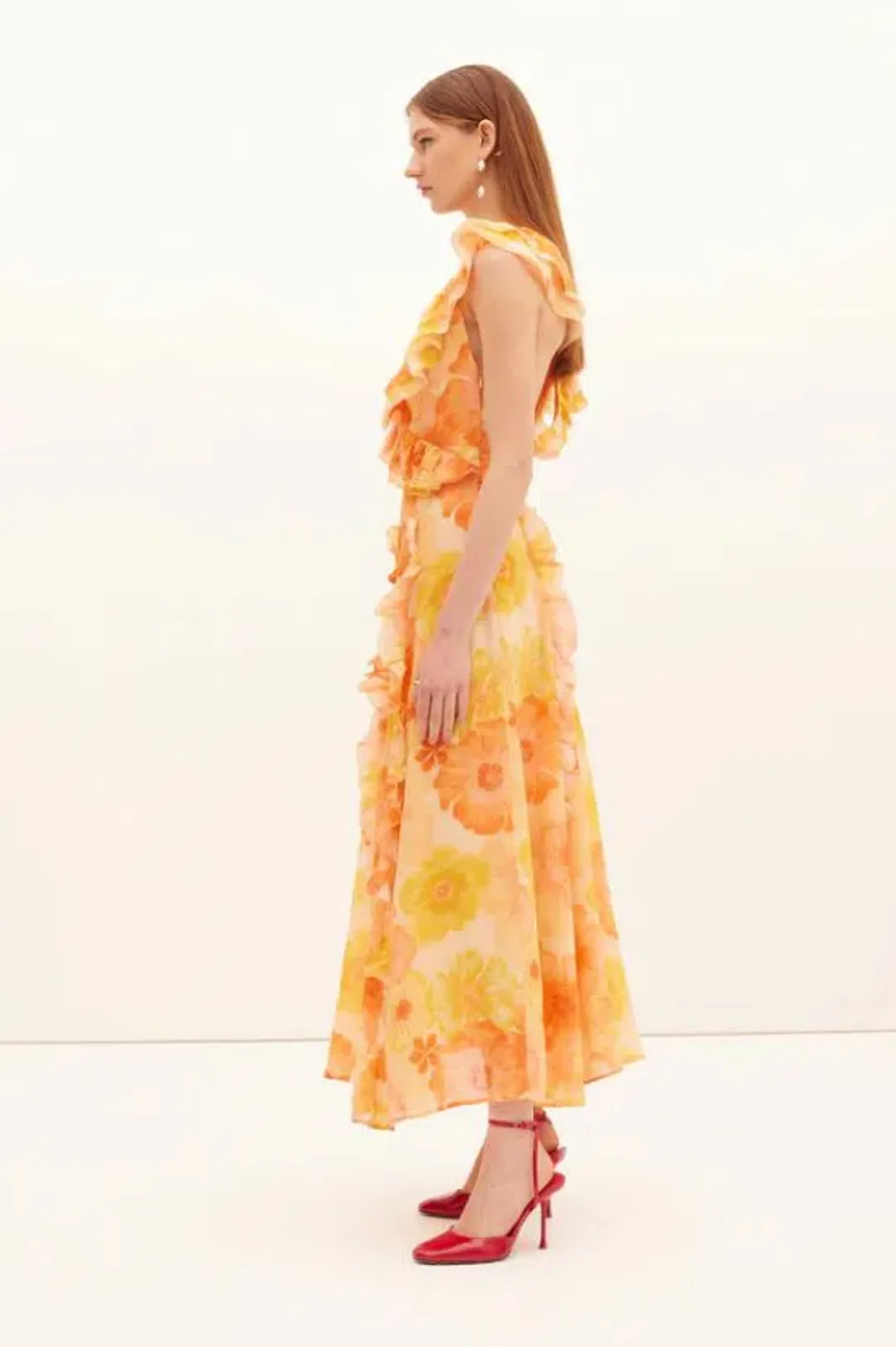 Kate Ford Cosmos Frill Gown Size 8 for rent on The Volte - main image