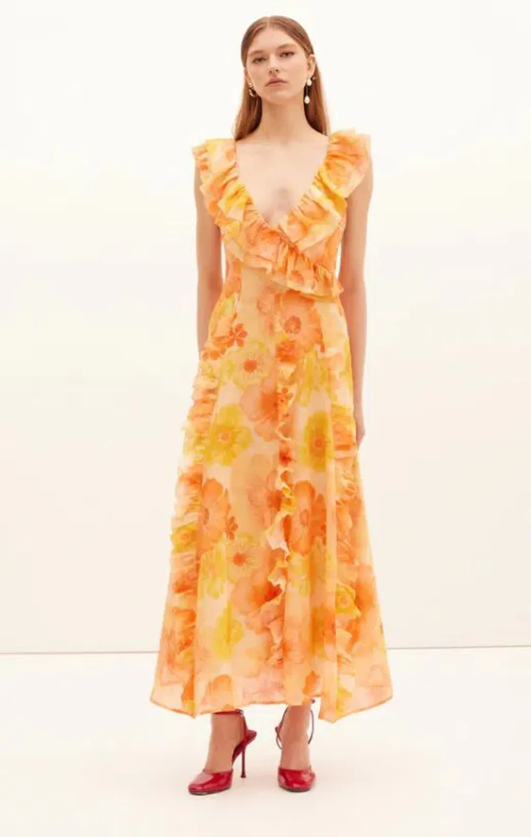 Kate Ford Cosmos Frill Gown Size 8 for rent on The Volte - main image