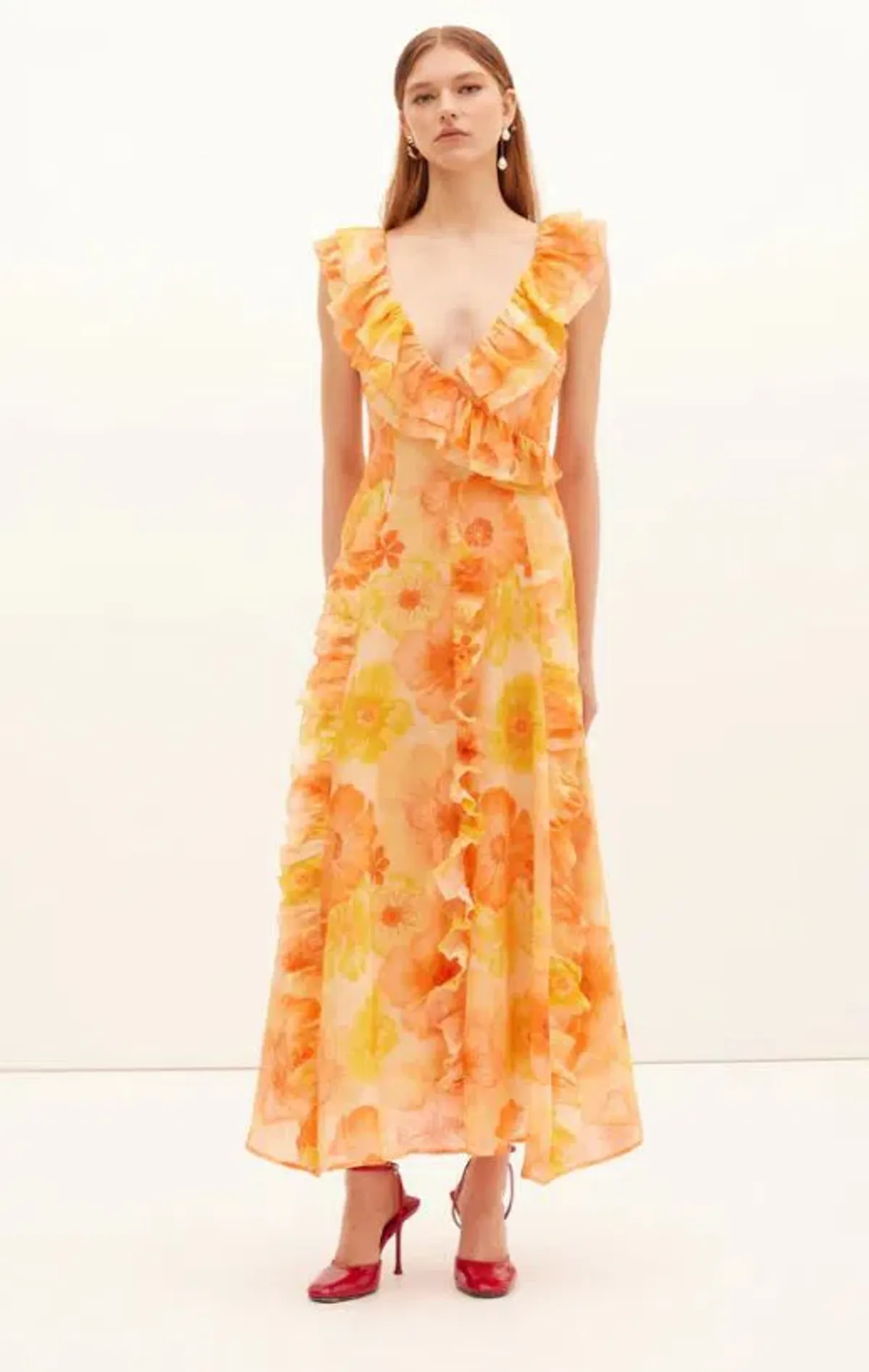 Kate Ford Cosmos Frill Gown Size 8 for rent on The Volte - main image