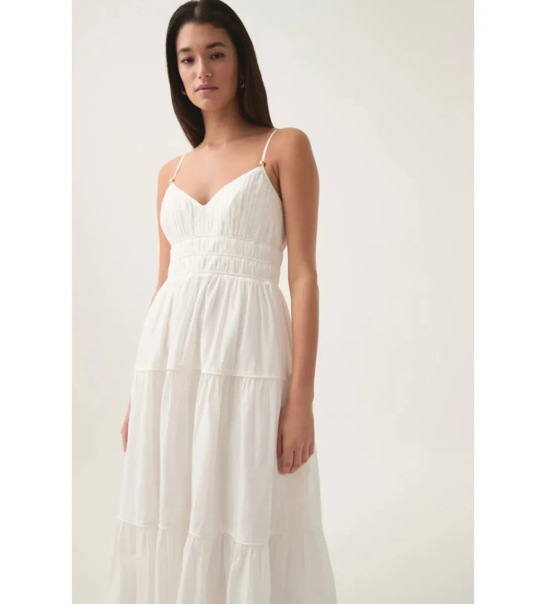 Aje Pendulum Maxi Dress Ivory Size AU 10 for rent on The Volte - main image
