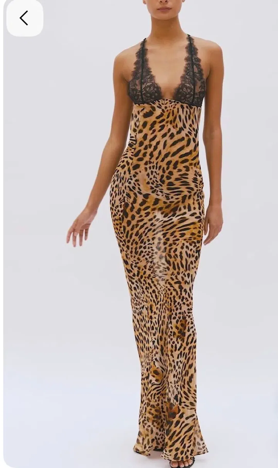 Rat and Boa Akima Leopard slip dress Size L for rent on The Volte - main image