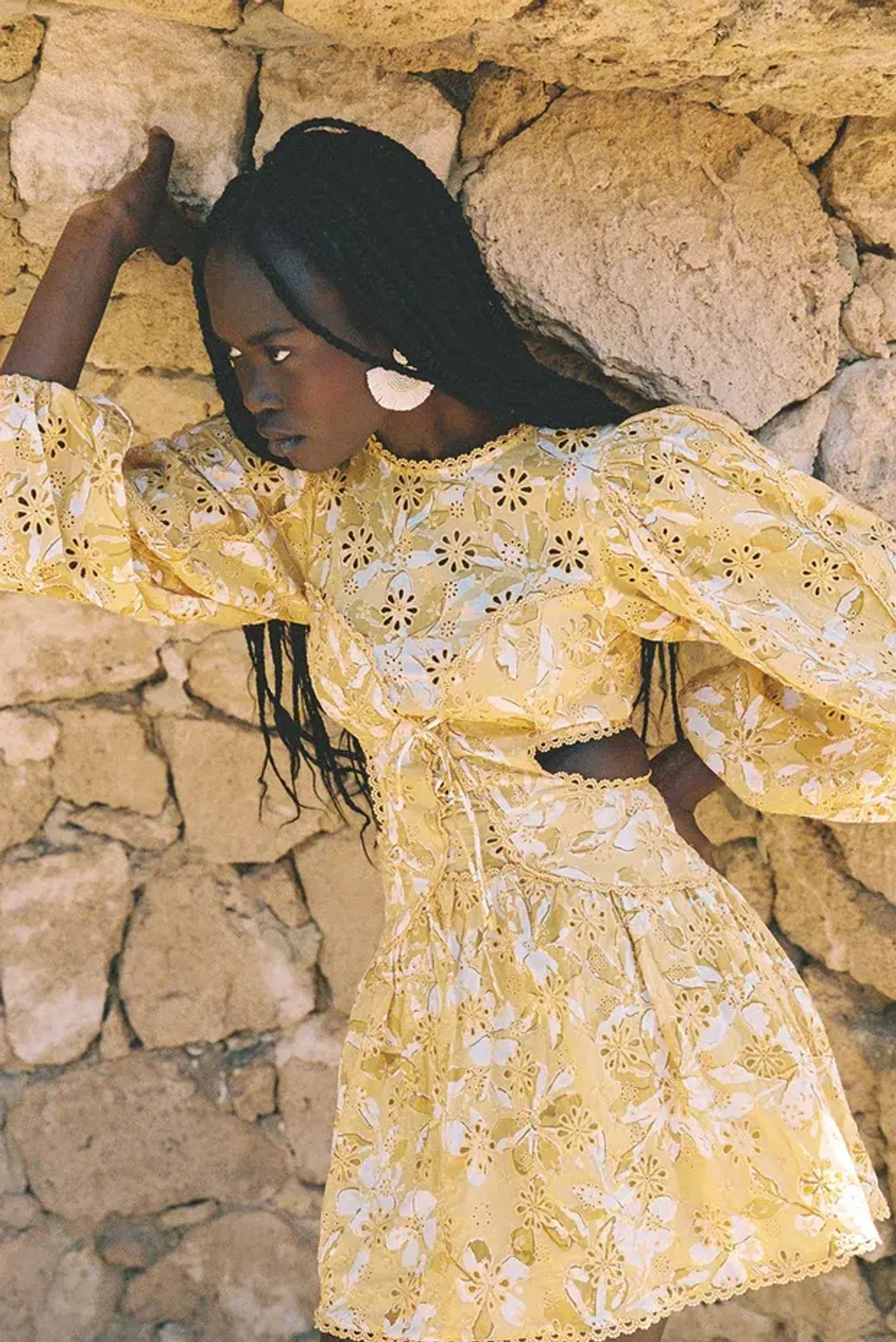 SABO Elysees Dress Yellow and White size XS for rent on The Volte - main image