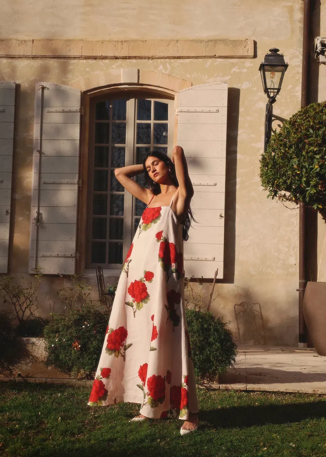 Morton Mac Camilla Dress in Crimson Ivy Maxi Dress Floral Size S/ AU 8 for rent on The Volte - main image