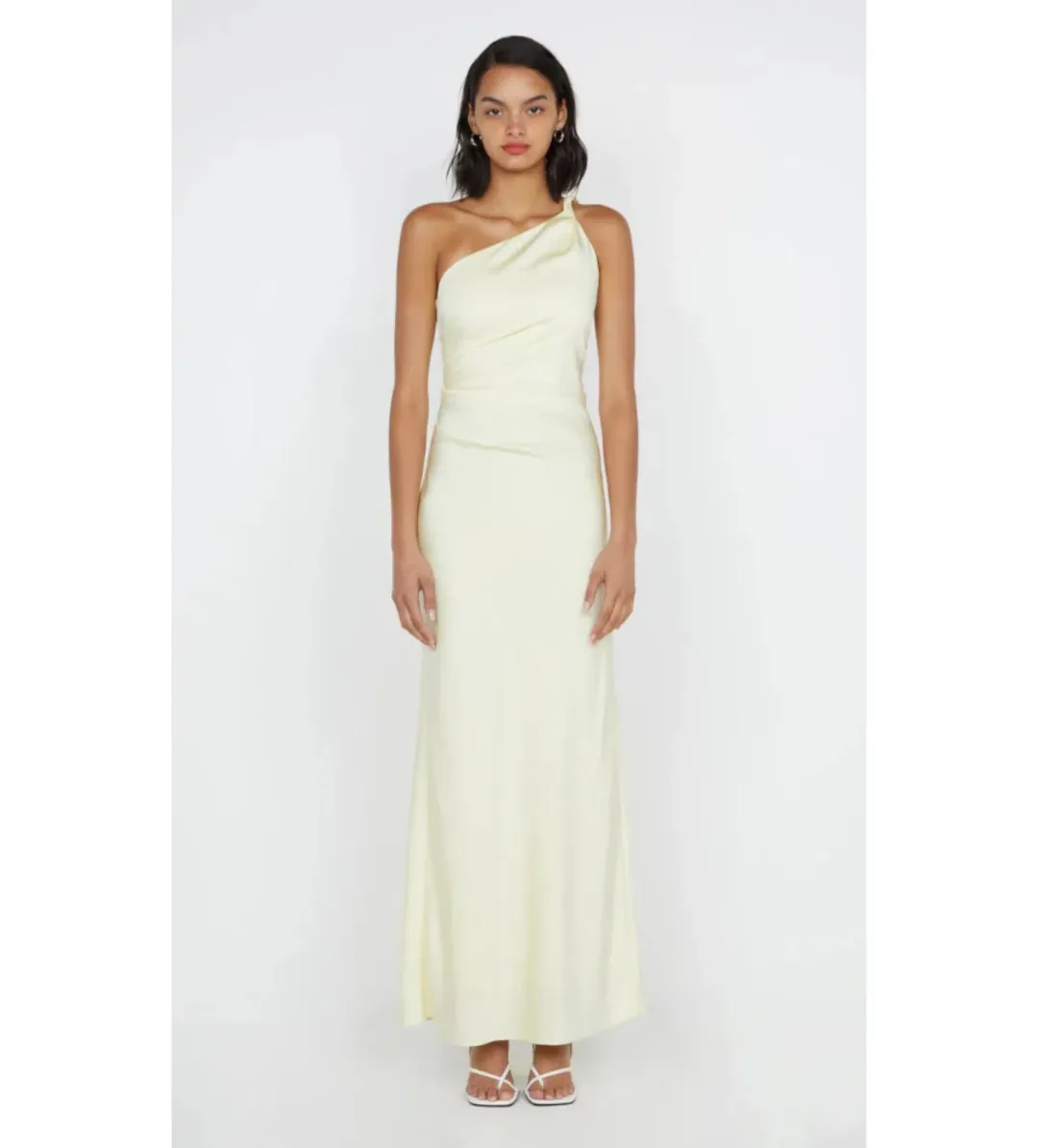 Bec & Bridge Lunetta Asym Dress Ice Yellow Size AU 8 for rent on The Volte - main image