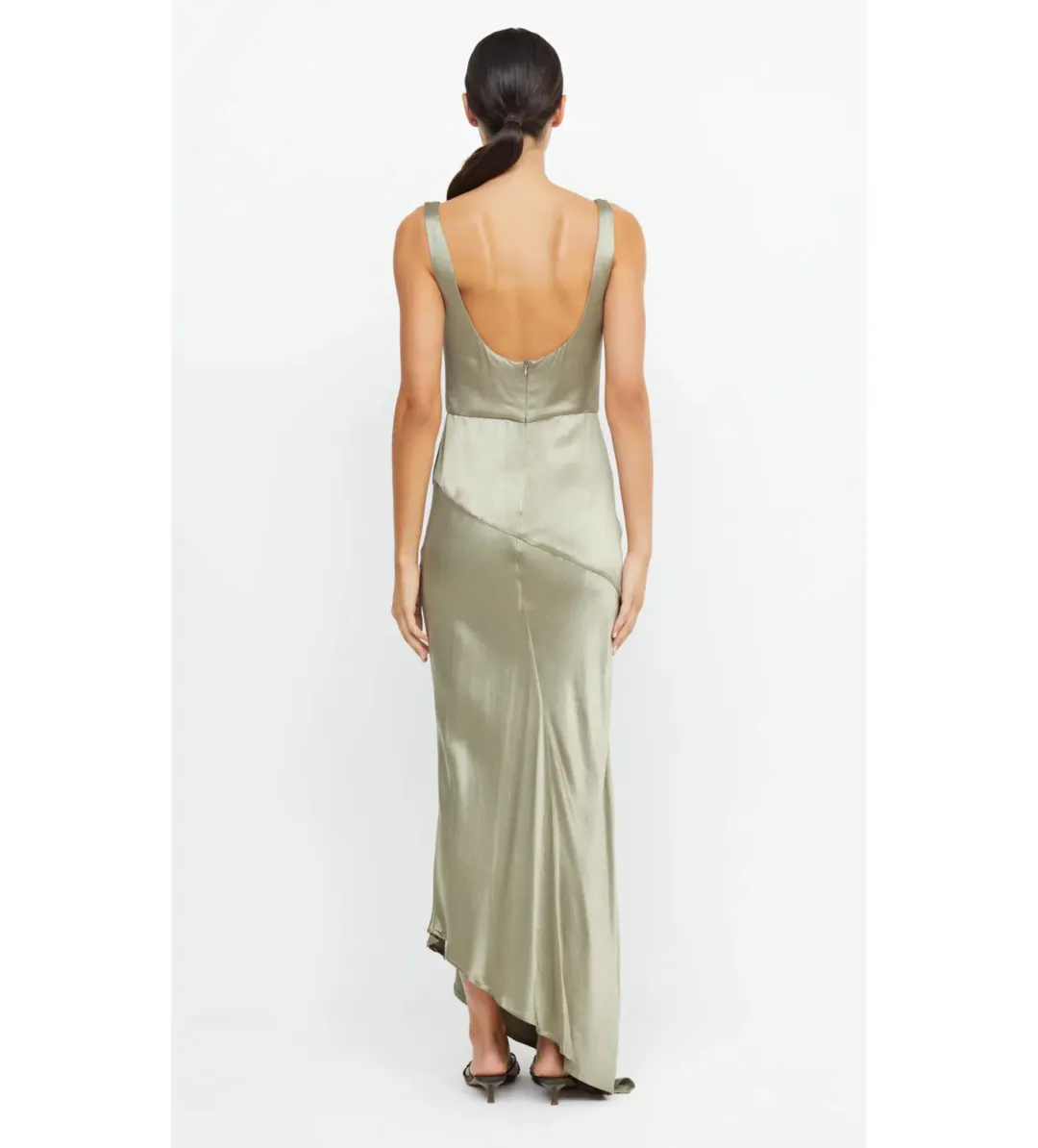 Bec & Bridge Moon Dance Cowl Maxi Dress in Sage Size AU 6 for rent on The Volte - main image