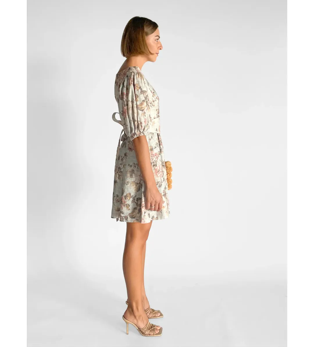 Zimmermann Fleeting Flip Mini Dress Mint Floral Size 12 for rent on The Volte - main image