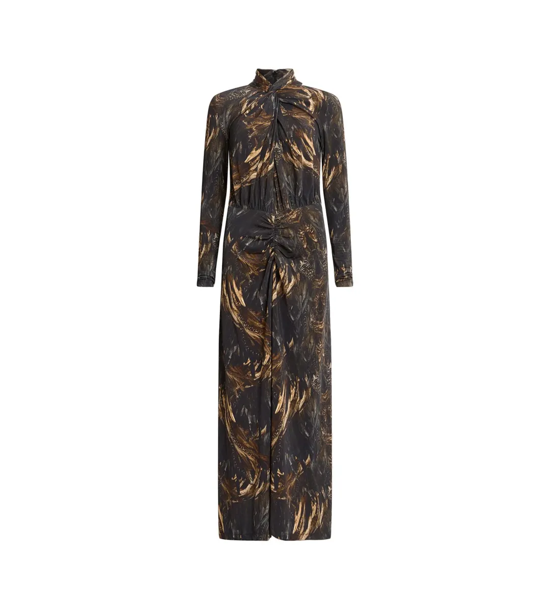 AllSaints Mina Maxi Dress Charm Black Size AU 10 for rent on The Volte - main image