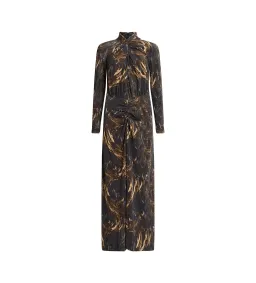 AllSaints Mina Maxi Dress Charm Black Size AU 10 for rent on The Volte - image 5