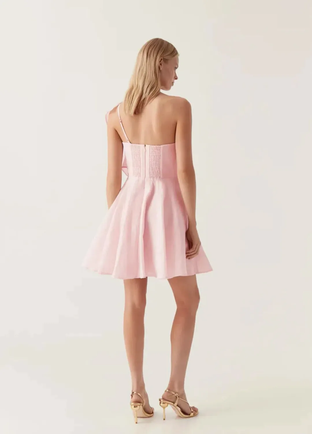 AJE Genesis Mini Dress Soft Pink Size AU 10 for rent on The Volte - main image