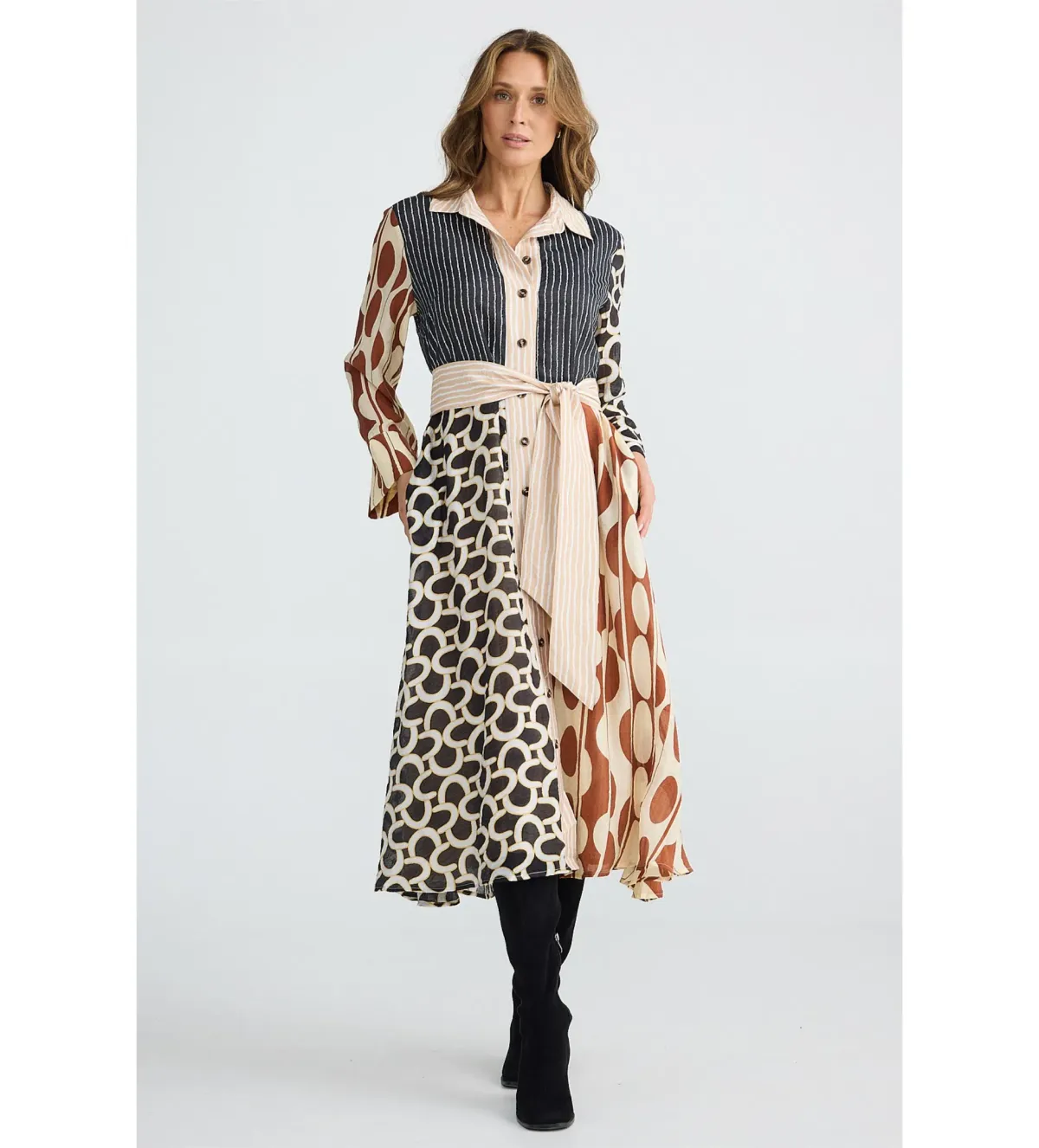Brave + True Lucy Vienna Midi Dress Print Size M/AU 12 for rent on The Volte - main image