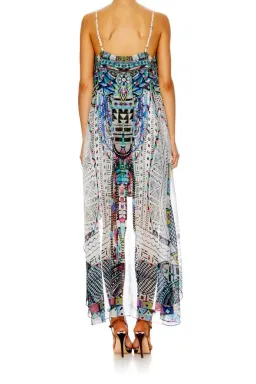Camilla Maasai Mosh Mini Dress With Long Overlay Print Size 12 for rent on The Volte - image 4