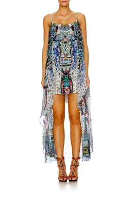 Camilla Maasai Mosh Mini Dress With Long Overlay Print Size 12 for rent on The Volte - image 3