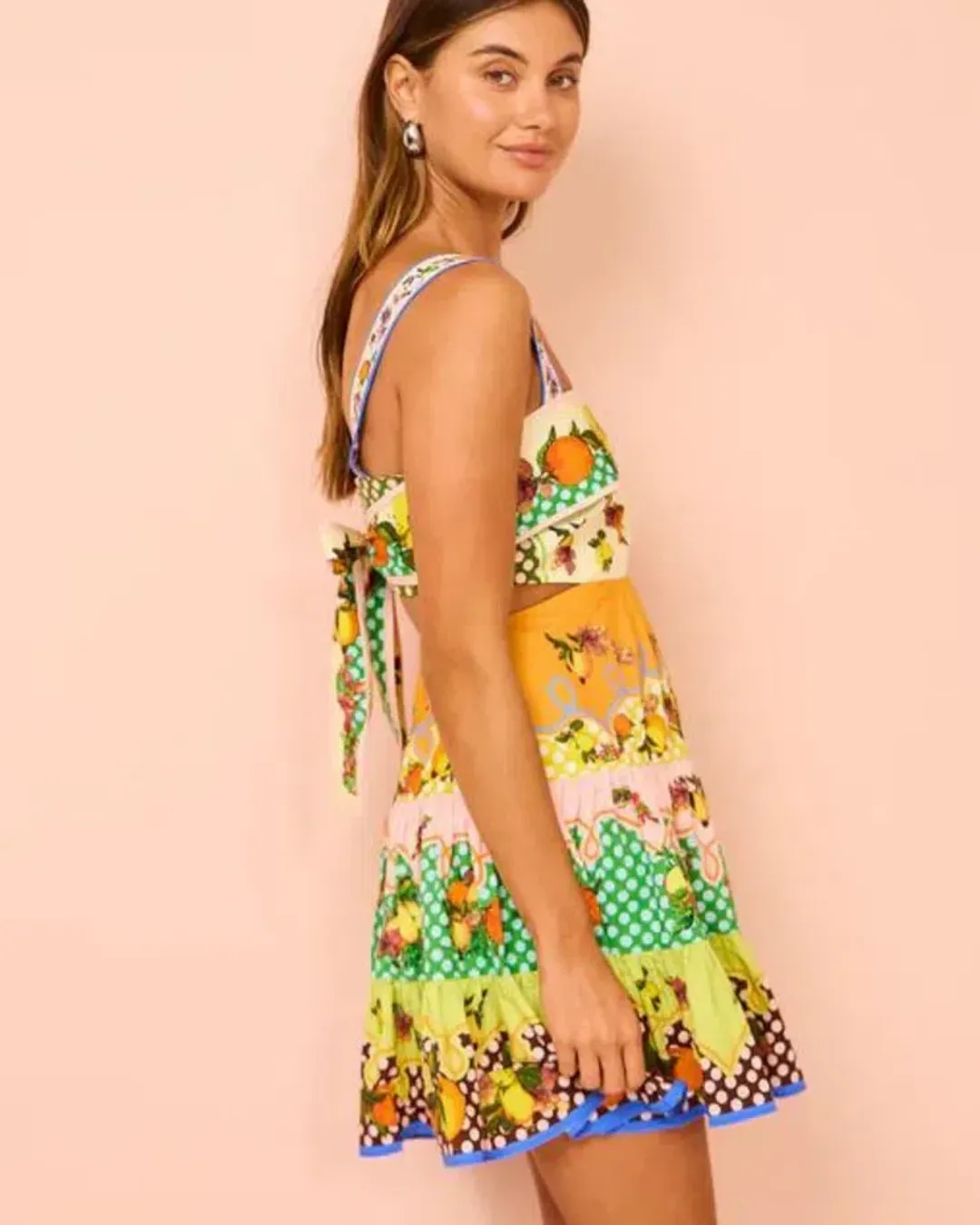 Alemais Lemonis Cut Out Mini Dress Multi Size 8 for rent on The Volte - main image