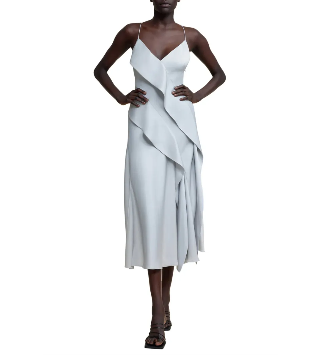 Acler Queensbridge Dress Silver Size 12 for rent on The Volte - main image