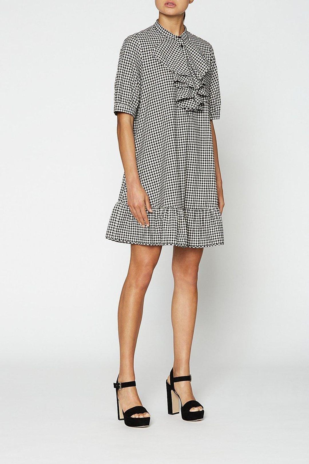 Scanlan Theodore Gingham Ruffle Dress size 8 for rent on The Volte - main image