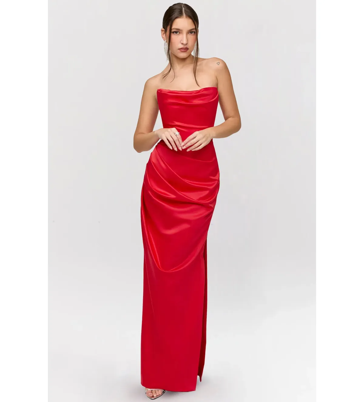 House of CB Adrienne Maxi Dress Red Size M/AU 10 for rent on The Volte - main image