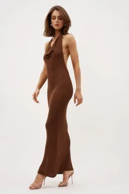 Aya Muse Kala Dress Espresso Size M/AU 10 for rent on The Volte - image 1