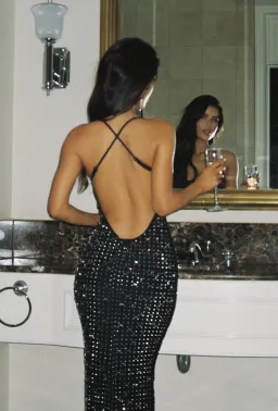 Outkast Ciaran Sparkle Dress Maxi Black Size AU 8 for rent on The Volte - image 2