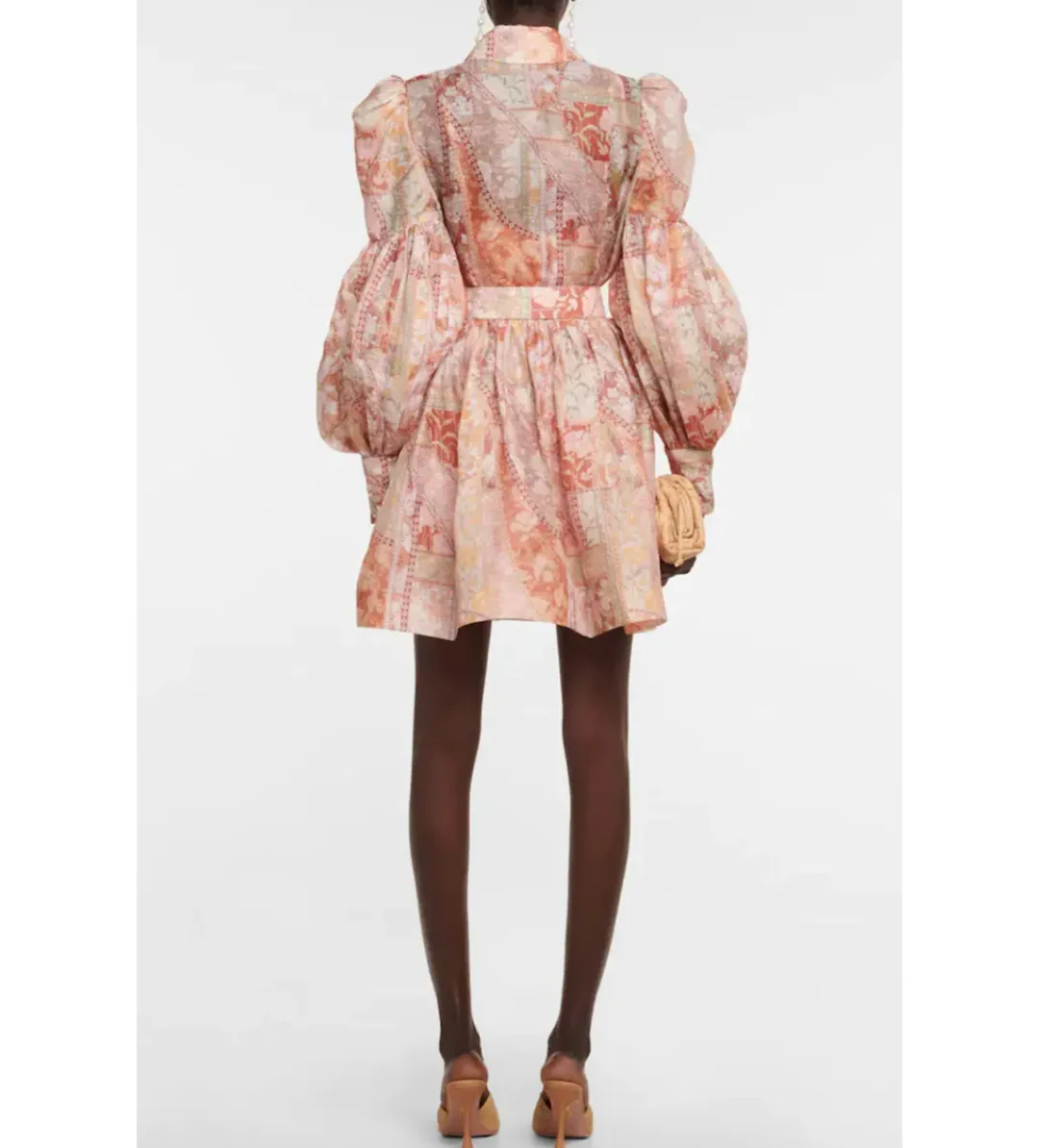Zimmermann Kaleidoscope Tuxedo Frill Mini Dress Size 0 / AU 8 for rent on The Volte - main image
