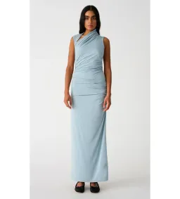Misha Albie Jersey Maxi Dress  Seafoam Blue Size 8 for rent on The Volte - image 3