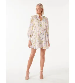 Forever New Vanessa Trim Skater Dress Light Floral Print Size 6 for rent on The Volte - image 1