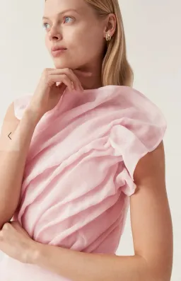 Aje Genesis Midi Dress Pink Size 6 for rent on The Volte - image 2