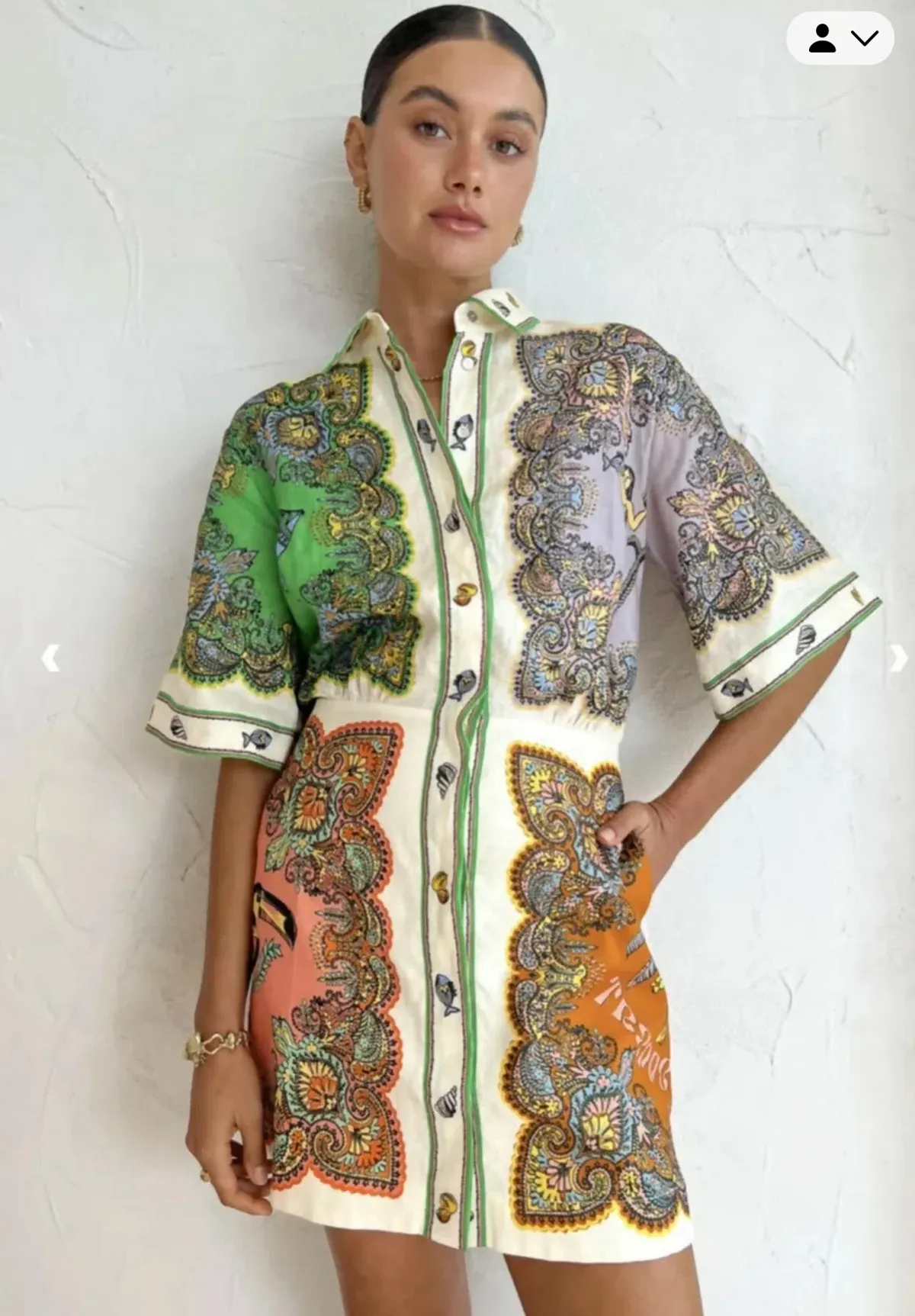 Alemais Trippy Troppo Mini Dress Size Print Size  6 for rent on The Volte - main image