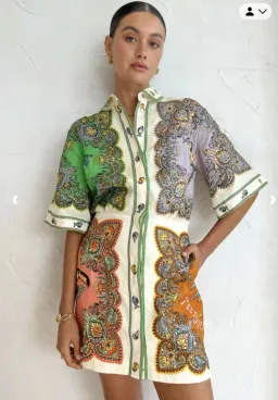 Alemais Trippy Troppo Mini Dress Size Print Size  6 for rent on The Volte - image 1