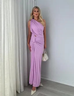 Christopher Esber Twisted Lever Maxi Dress Pink Size 8 for rent on The Volte - image 2
