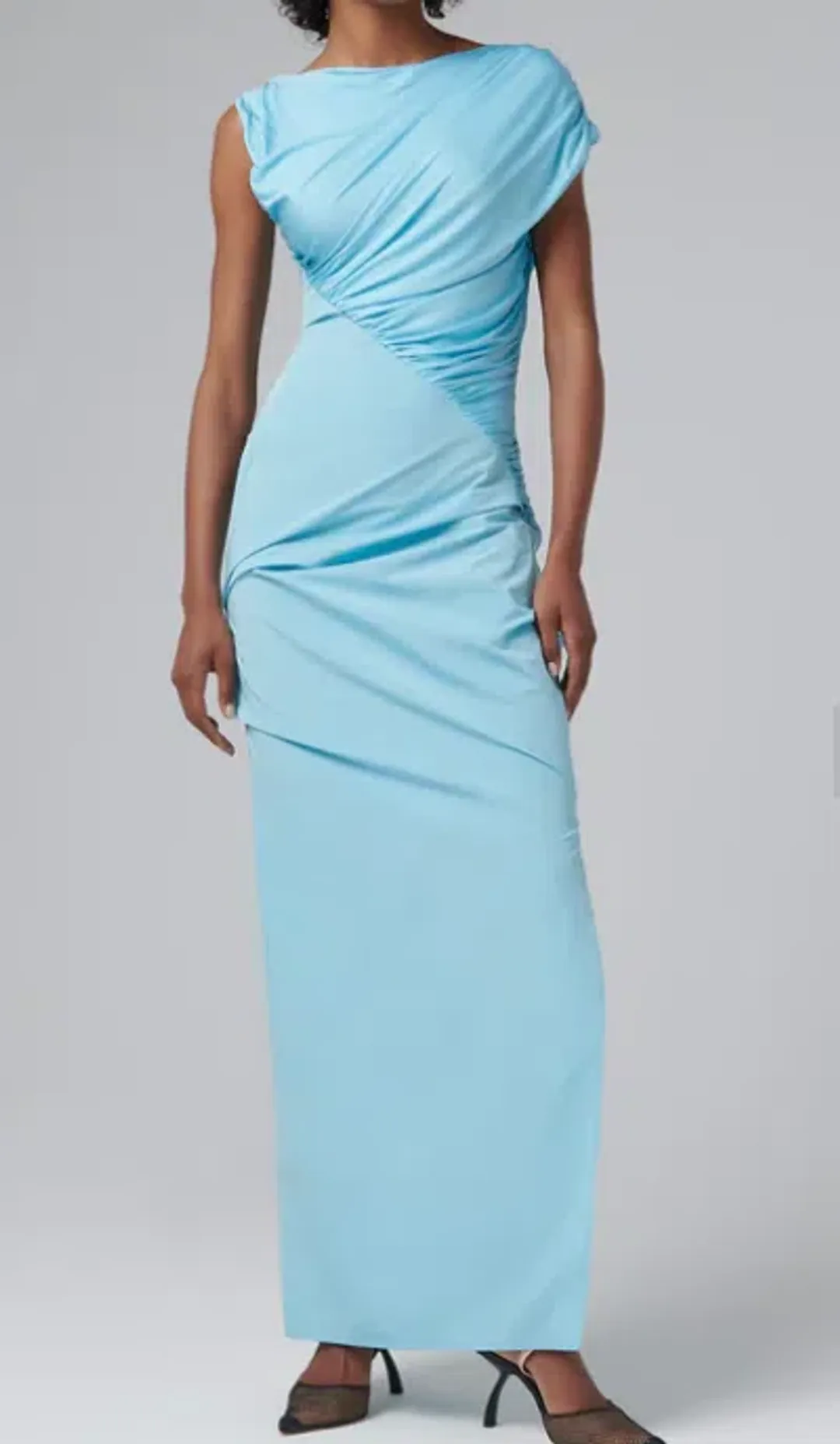 Paris Georgia Kaya MIdi Dress Iris Blue Size 12 for rent on The Volte - main image