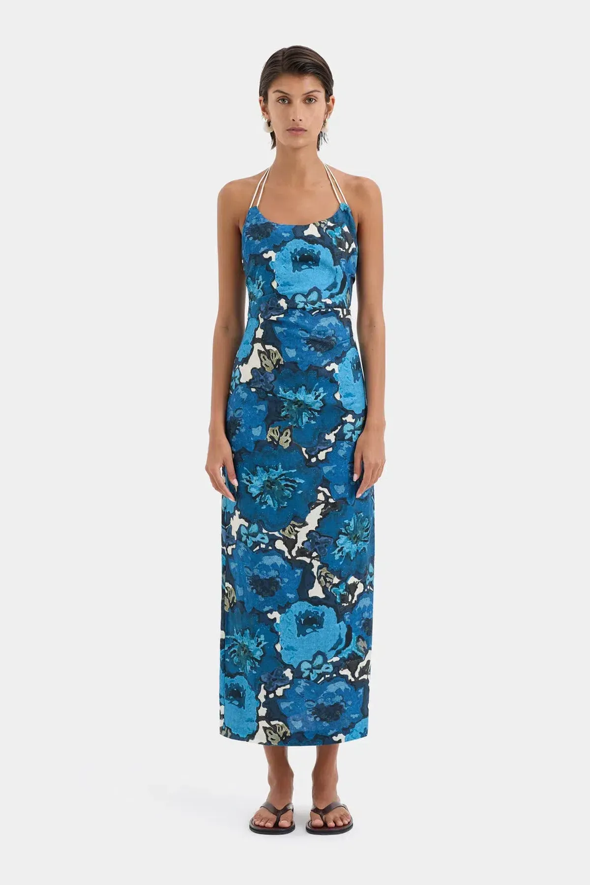 Sir The Label Camelia Midi Dress Flora Size 12 for rent on The Volte - main image