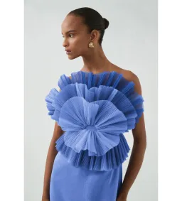 Aje Kira Midi Dress Ocean Wave Size 10 for rent on The Volte - image 4