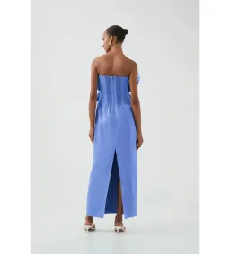 Aje Kira Midi Dress Ocean Wave Size 10 for rent on The Volte - image 3