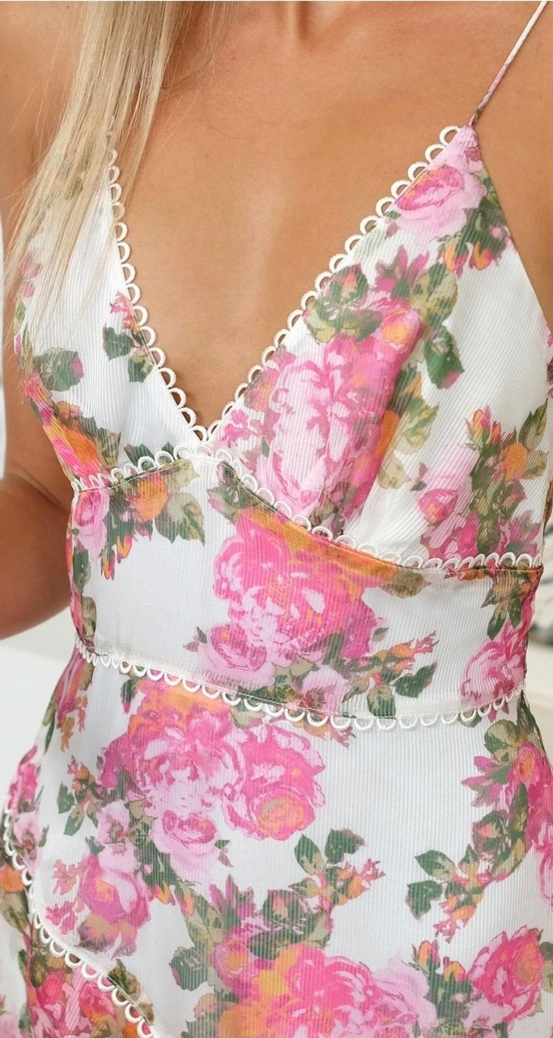 Keepsake The Label Oblivion Midi Dress Ivory Rose Floral Size Small/Au 8 for rent on The Volte - main image