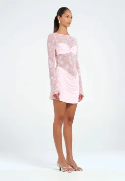 Benni Oskar Mini Dress in Baby Pink Size 6 for rent on The Volte - image 5