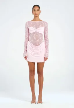 Benni Oskar Mini Dress in Baby Pink Size 8 for rent on The Volte - image 1
