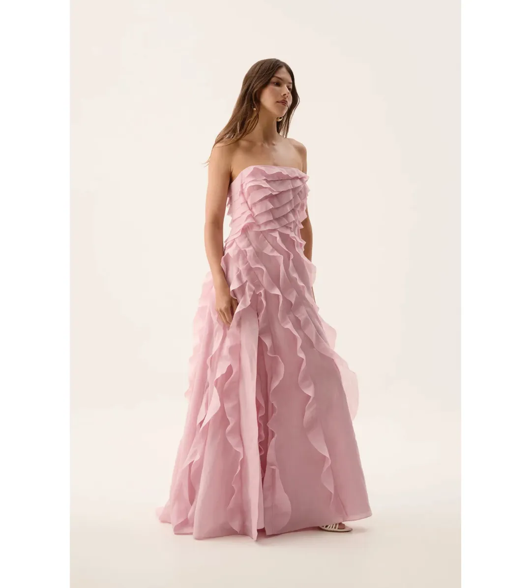 Aje Allaire Gown in Chalk Pink Size AU 8 for rent on The Volte - main image
