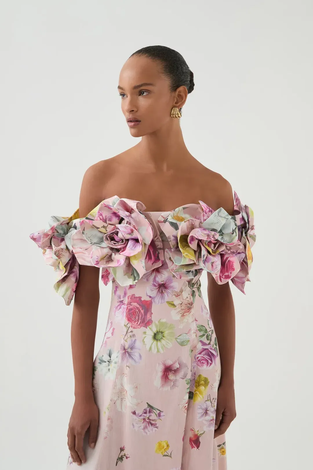 Aje Misha Maxi Dress Floral Pink Size 8 for rent on The Volte - main image