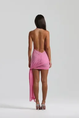 Natalie Rolt Anastasia Mini Dress in Pink Size 8 for rent on The Volte - image 3