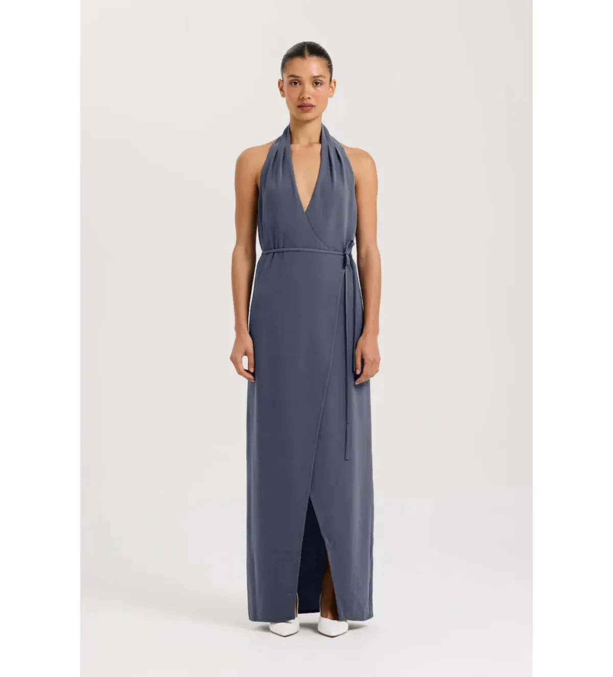 Henne Vida Maxi Dress Slate Size AU 6 for rent on The Volte - main image