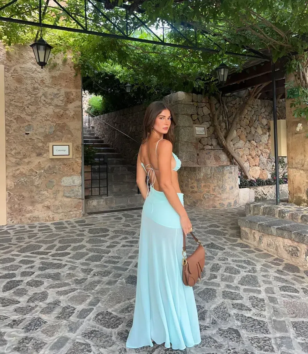 Natalie Rolt Dahlia Maxi Dress Blue Size 10/M for rent on The Volte - main image