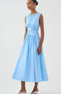 Aje Agatha Knot Midi Dress Powder Blue Size AU 14 for rent on The Volte - image 2
