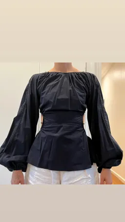 Joslin Studio Navy Blue Long Belle Sleeves Size AU 8 for rent on The Volte - image 1