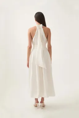 AJE Mariel Trapeze Midi Dress White Size AU 10 for rent on The Volte - image 2